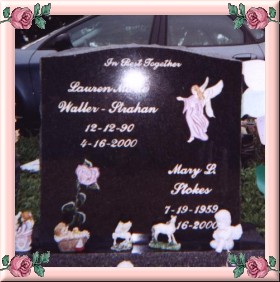 The front of her headstone